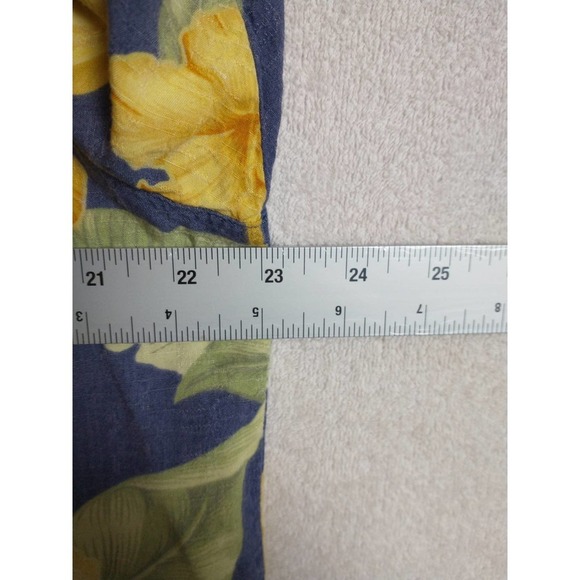Breakwater Floral Hawaiian Button Down Shirt. Men's Medium. Blue Yellow - Picture 5 of 6